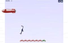 Flying stickman